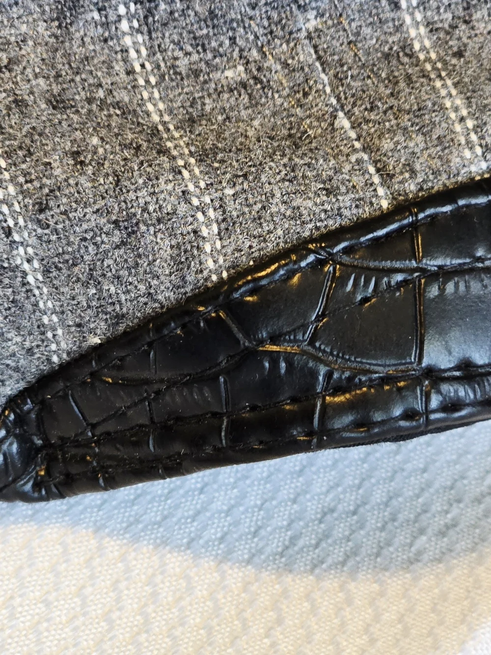 Stacy Adams Black and Gray Micro-Pattern Newsboy Cap